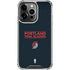 NBA Portland Trail Blazers Standard - Black iPhone 15 Pro Clear Case